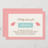 カウトピンクトゥイターズベビーシャワー招待状 招待状 (正面/裏面)