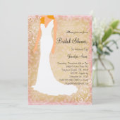 カウトピンクブライダルシャワー招待状 招待状 (スタンド正面)