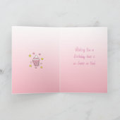 カウトピンクラマガールズパーソナライズされたハッピーバースデー カード (内部)