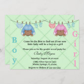 カウトピンク&ブルージェンダーリビールパーティの招待状 招待状 (正面/裏面)