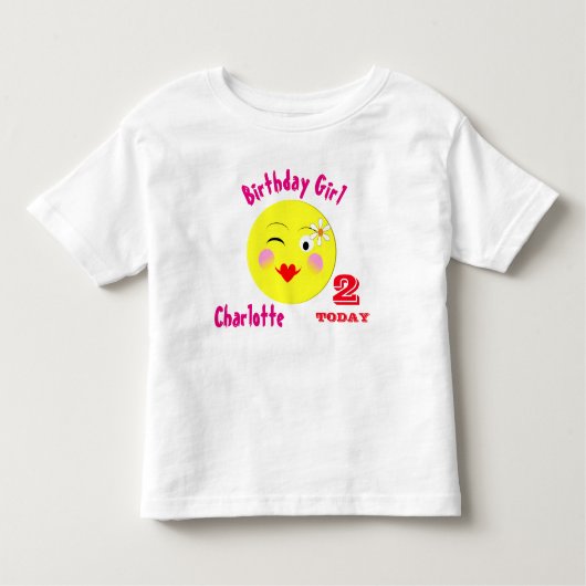 カウトファースト誕生日スペパーソナライズされたシャル トドラーTシャツ (正面)