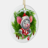 カウトフェスティバルクリスマスホリデーマウス セラミックオーナメント (右)