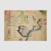 カウトフクロウピンクローフランスのズエフェメラデコパージュティス 薄葉紙 (正面)