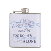 カウトフレガーリーンドシップハートタイポグラフィ引用文 フラスク (正面)