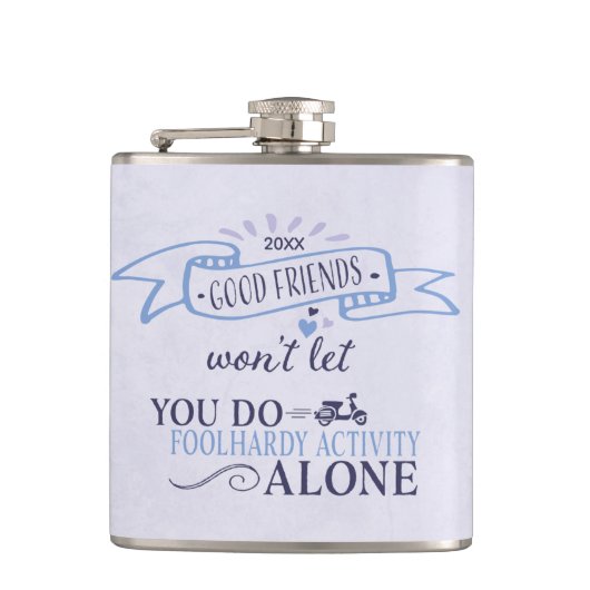 カウトフレガーリーンドシップハートタイポグラフィ引用文 フラスク (正面)