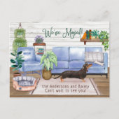 カウトブラックダックスフントコージーニューホームムービング       案内ポストカード (正面)