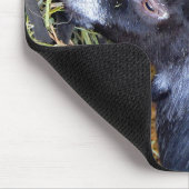 カウトブラックベビーゴート食べズヘイフォトモノグラム マウスパッド (コーナー)