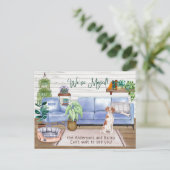 カウトブリタニースパニエル犬コージーニューホームムービング 案内ポストカード (スタンド正面)