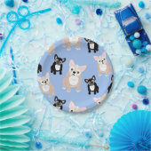 カウトブルドッフランスのグフランスお誕生日ケーキ ペーパープレート (パーティー)