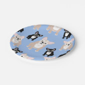 カウトブルドッフランスのグフランスお誕生日ケーキ ペーパープレート (アングル)