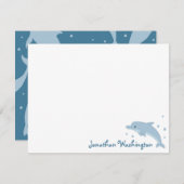 カウトブルードルフィンノートカード ノートカード (正面/裏面)