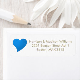 カウトブルーハートカスタム差出人住所 ラベル