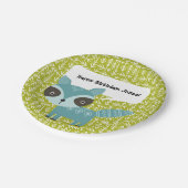 カウトブルーラクーンパーソナライズされたパーティープレート ペーパープレート (アングル)