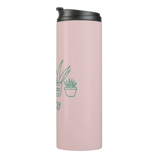 カウトプラントレディサおもしろいクタス引用文インピンクグリーン タンブラー (回転右)