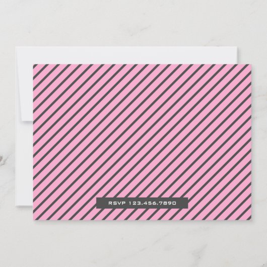 カウトベビーガールクロスラインベビーシャワー招待状 招待状 (裏面)