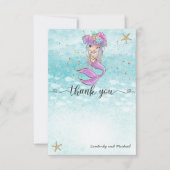 カウトベビーマーメイド誕生日 |ベビーシャワー サンキューカード (正面)