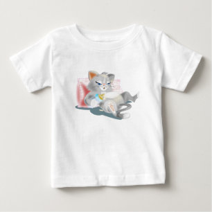 カウトベビー子猫 ベビーTシャツ