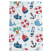 カウトホエール航海のカスタム ミディアムペーパーバッグ (裏面)