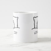 カウトホワイトポメラニア犬レッツコージー ジャンボコーヒーマグカップ (正面)