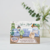 カウトポメラニア犬コージーニューホームムービング 案内ポストカード (スタンド正面)