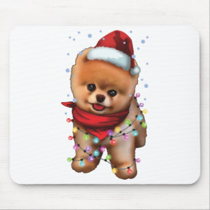 カウトポメラニア犬ドッグラおもしろいバークリスマスズホリデーギフト マウスパッド
