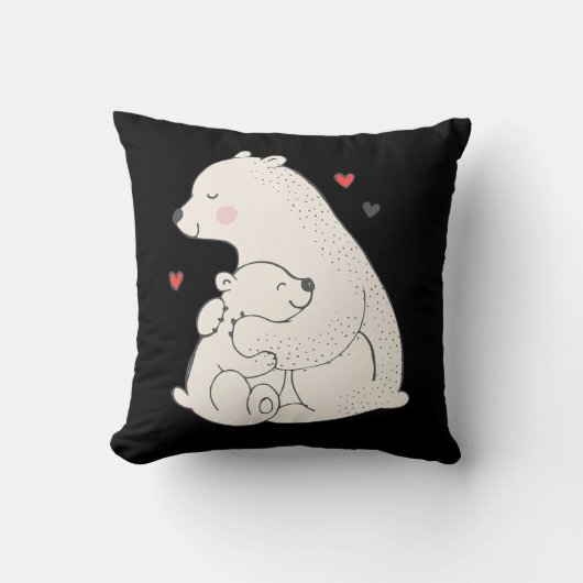 カウトポーラーベアママウィズベビー クッション (正面)