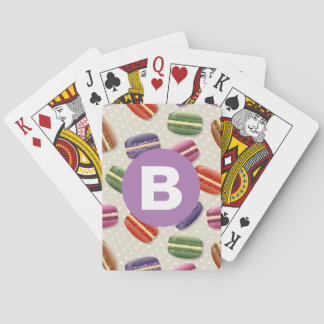 カウトマカルーン柄のドティ薄紫モノグラム トランプ