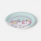 カウトマジカルユニコーンパステルベビーシャワー誕生日 ペーパープレート (アングル)