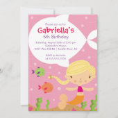 カウトマーメイド誕生日招待状 招待状 (正面)