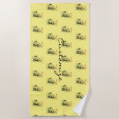 カウトマーモットアニマルサンダーコーブ ビーチタオル (正面)