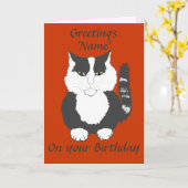 カウトメインクーンキャット誕生日カード カード (黄色い花)