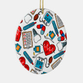 カウトメディカルナースドクターテーマ混合パターン  セラミックオーナメント (右)