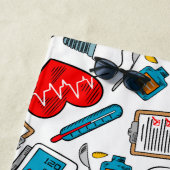 カウトメディカルナースドクターテーマ混合パターン  ビーチタオル (インサイチュ)