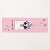 カウトユニおもしろいコーンラマコーンアルパカラマ ヨガマット (正面(横))