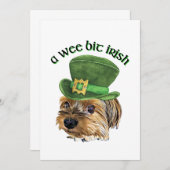 カウトヨークシャーテリアヨークシャーテリアセントパトリックデイ  サンキューカード (正面/裏面)