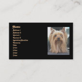 カウトヨークシャーテリア名刺 名刺 (正面)