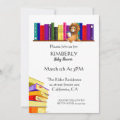 カウトライオン図書館ベビーシャワー招待状 招待状 (正面)