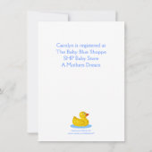 カウトラバーダックスリボンスターズ男の赤ちゃんシャワー 招待状 (裏面)