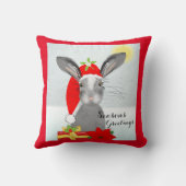 カウトラビットクリスマスホリデーデコール クッション (裏面)