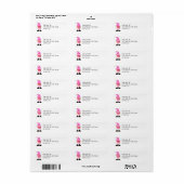 カウトラブピンクハートバレンタイン格言 ラベル (フルシート)