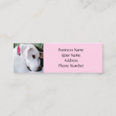 カウトラブラドールミックスドッグピンクエレガント スキニー名刺 (正面)