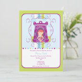 カウトラプンツェルプリンセス誕生パーティー招待状 招待状 (スタンド正面)