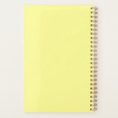 カウトラマ&サボテン水色パーソナライズされた黄 プランナー手帳 (裏面)