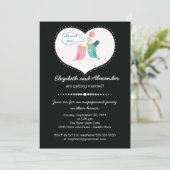 カウトラモダンブバードハート婚約パーティ 招待状 (スタンド正面)