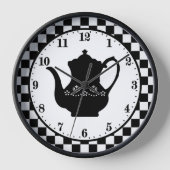 カウトリーコーヒーポットワードアートラージクロック 壁時計 (正面)