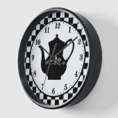 カウトリーコーヒーポットワードアートラージクロック 壁時計 (傾斜)