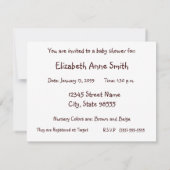 カウトリースタイルギンガムドッグベビーシャワー 招待状 (裏面)