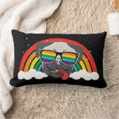 カウトレインボーパグ ランバークッション (ブランケット)