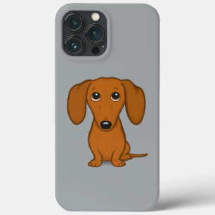 カウトレッドダックスフント   Cartoon おもしろい Wiener Dog iPhone 13 Pro Maxケース