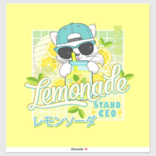カウトレトロレモネードスタンドCEOアニメキャット シール